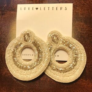 (5/$25) Love Letters Beaded earrings, BNWOT